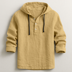 Linen Hooded Overshirt