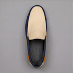 Patchwork Canvas Slip-On Loafers