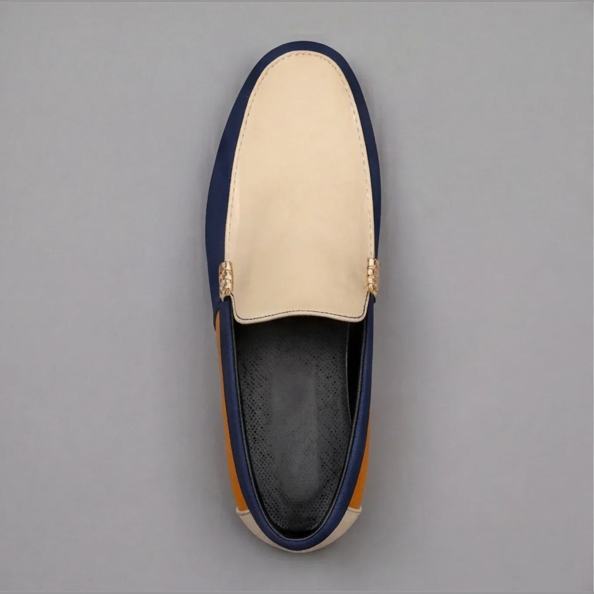 Patchwork Canvas Slip-On Loafers