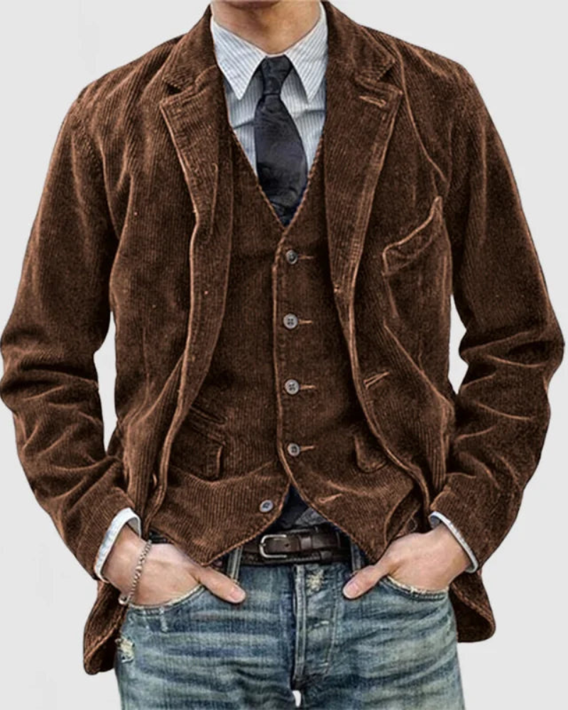 Blazer and Waistcoat Two-Piece Set