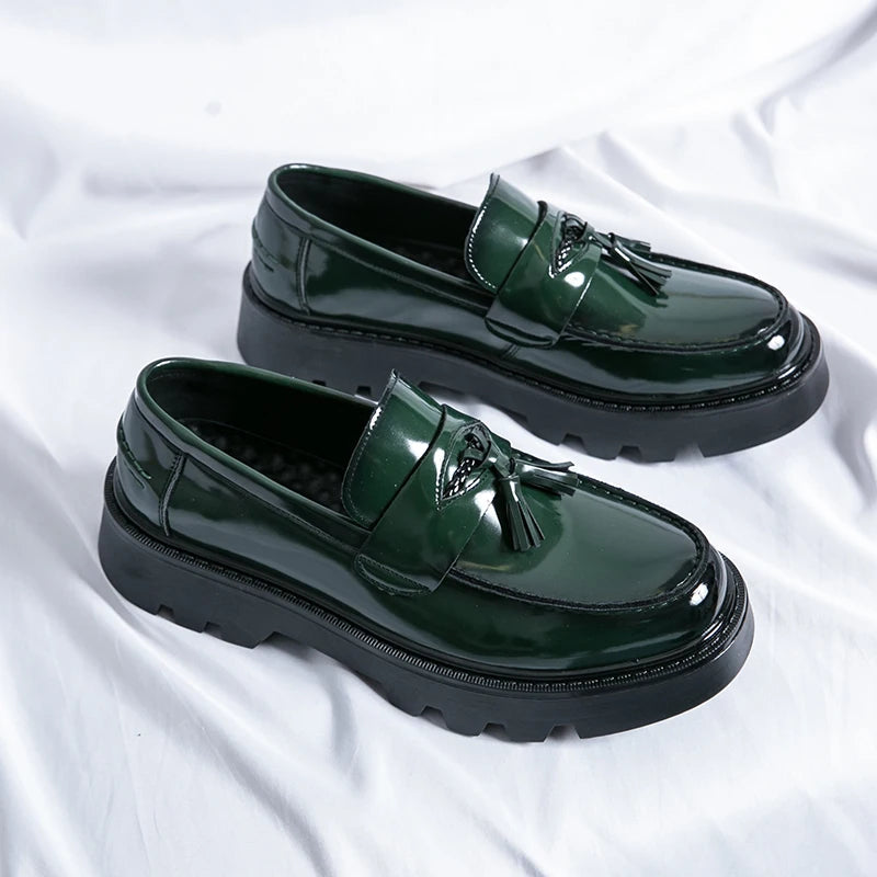 Tassel Loafers on Platform Sole
