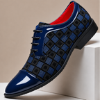 Textured Leather Lace-Up Dress Shoe