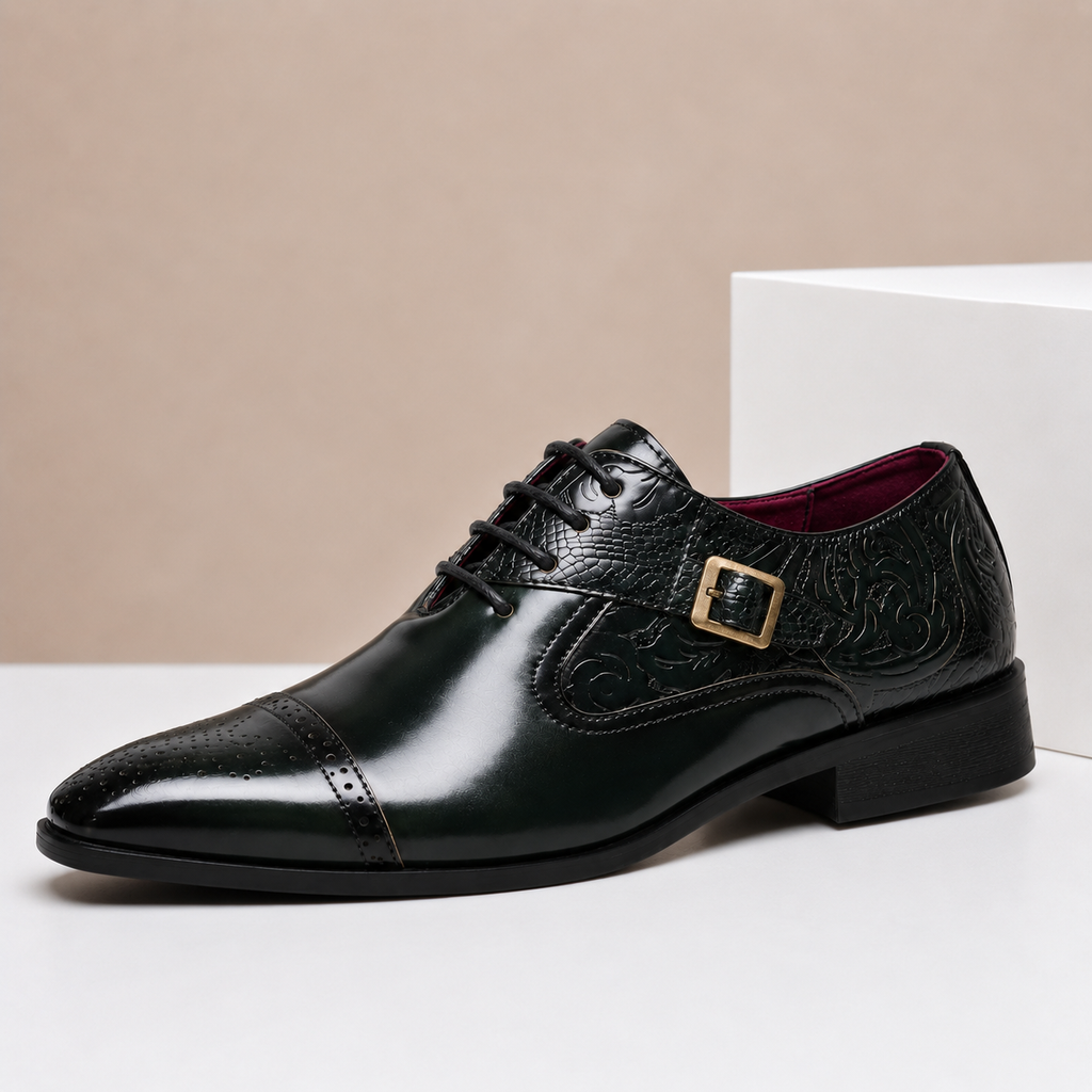Cap-Toe Leather Dress Shoes