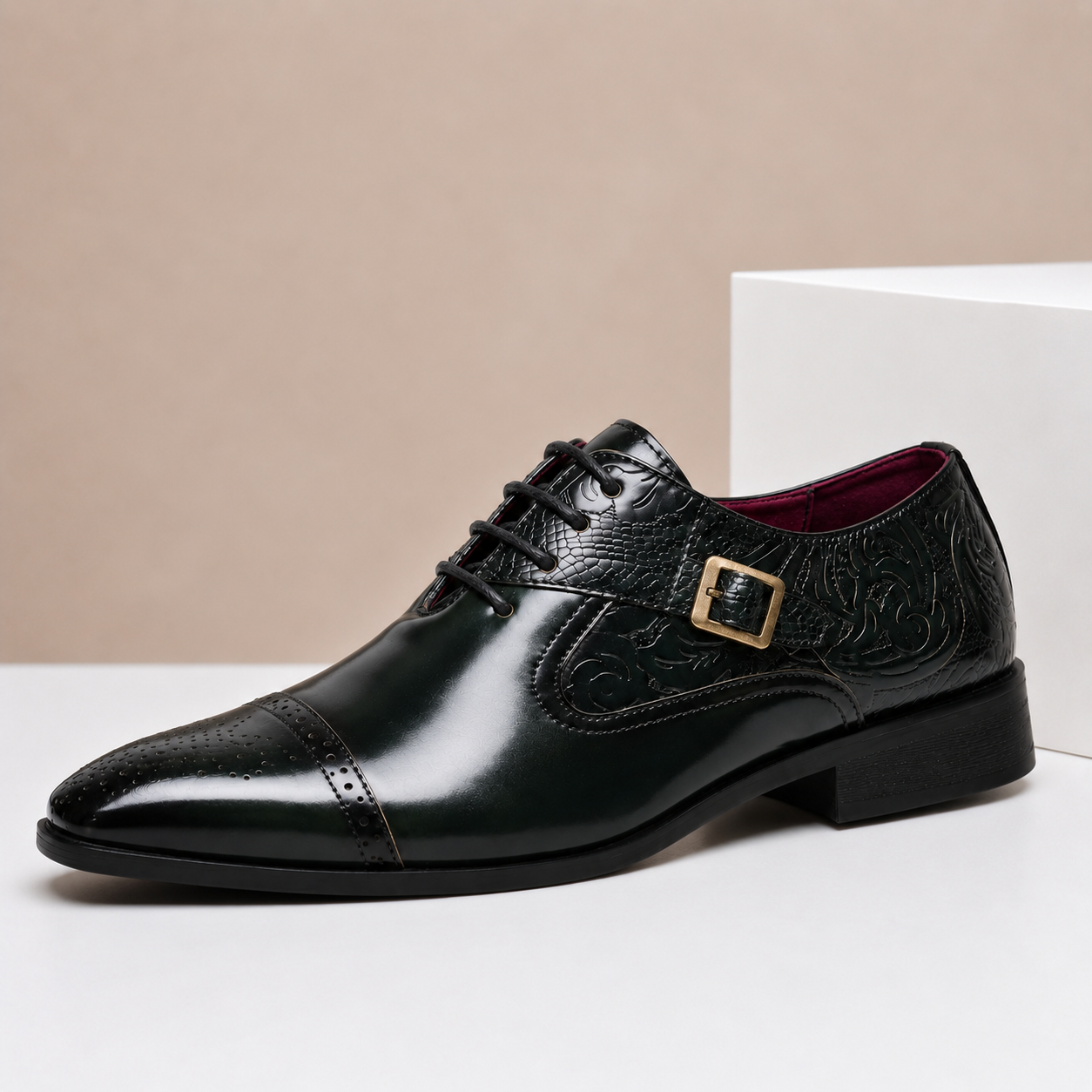 Cap-Toe Leather Dress Shoes