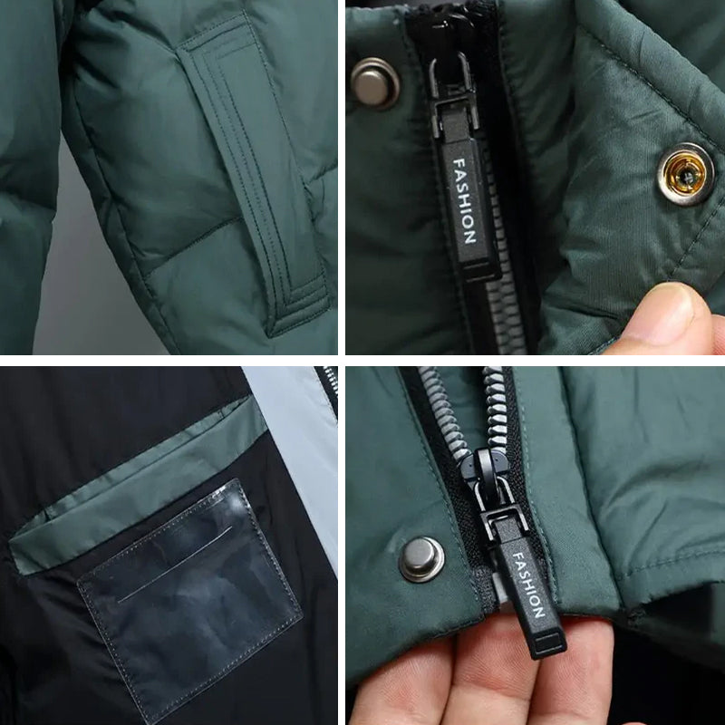High-Collar Insulated Down Puffer