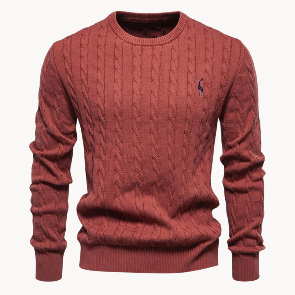 Soft Cotton Cable Knit Crew Jumper