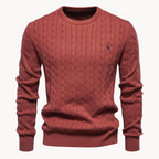 Soft Cotton Cable Knit Crew Jumper