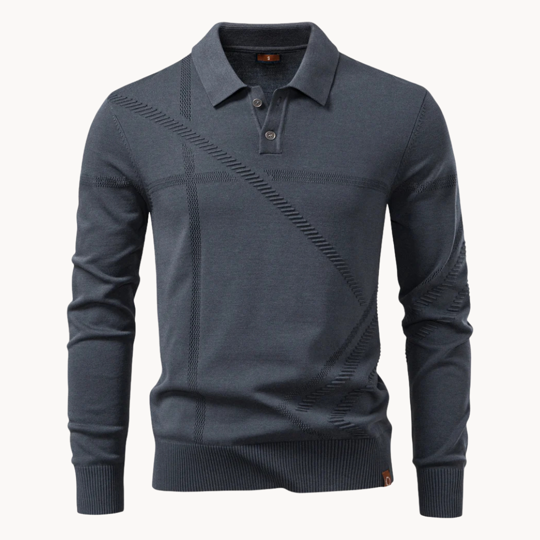 Fine Knit Short Sleeve Polo Shirt