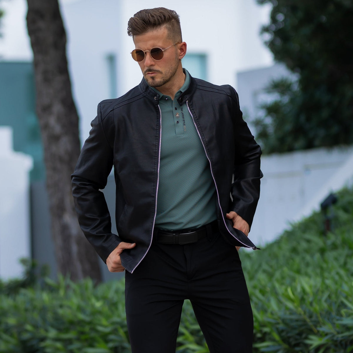Faux Leather Biker Jacket
