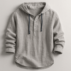 Linen Hooded Overshirt