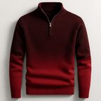 Gradient Fade Quarter-Zip Knit