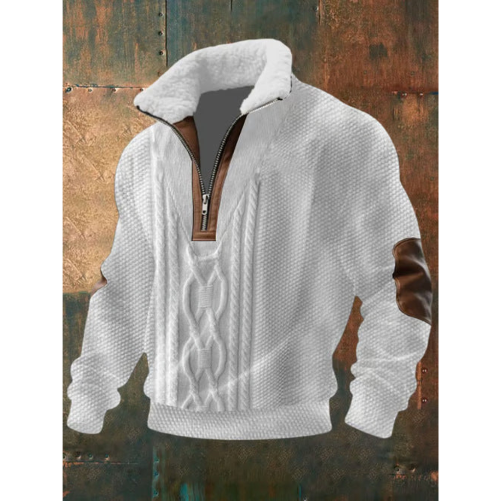 Fleece Stand-Collar Sweater