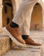 Woven Leather Dress Sneakers