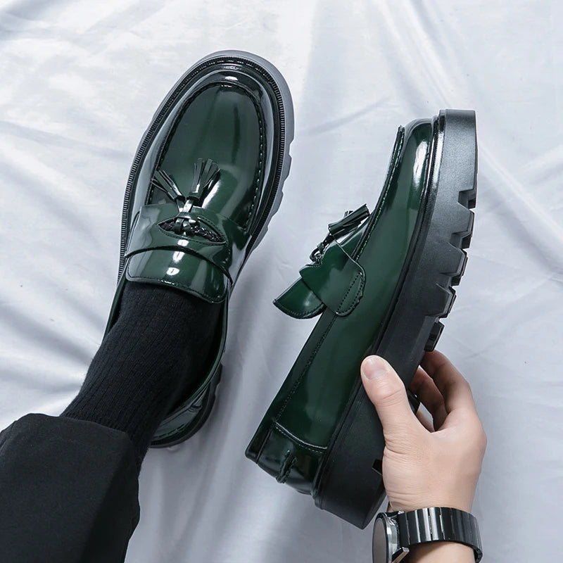 Tassel Loafers on Platform Sole