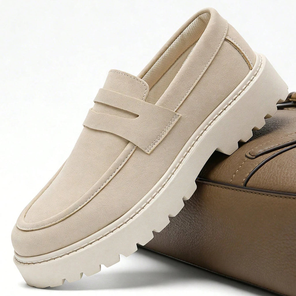 Men's Platform Sole Slip-On Loafers