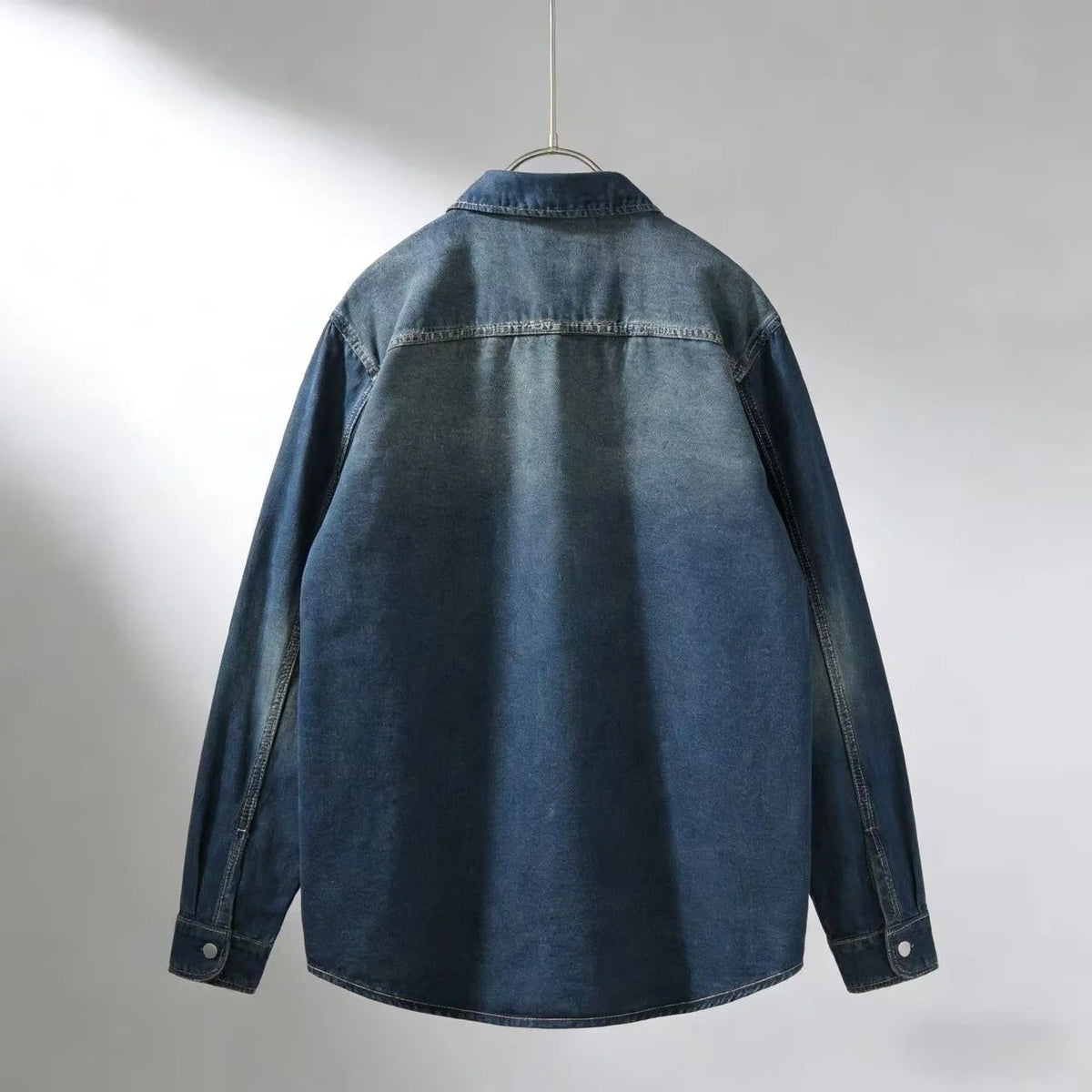Washed Denim Workwear Overshirt