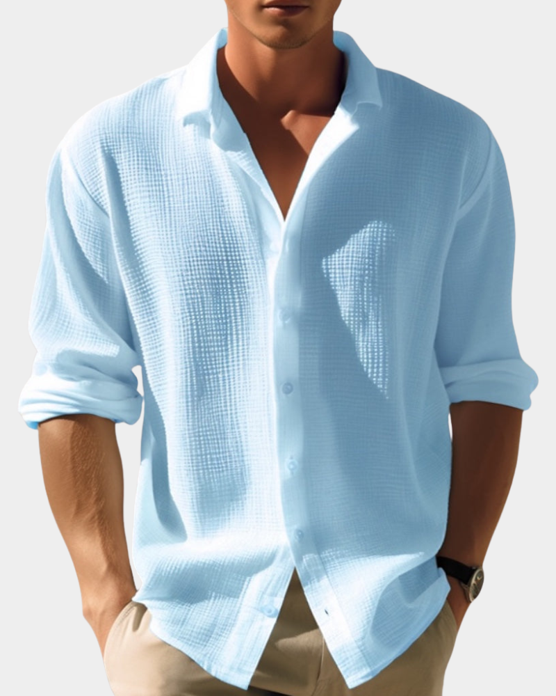Relaxed Fit Long Sleeve Summer Shirt