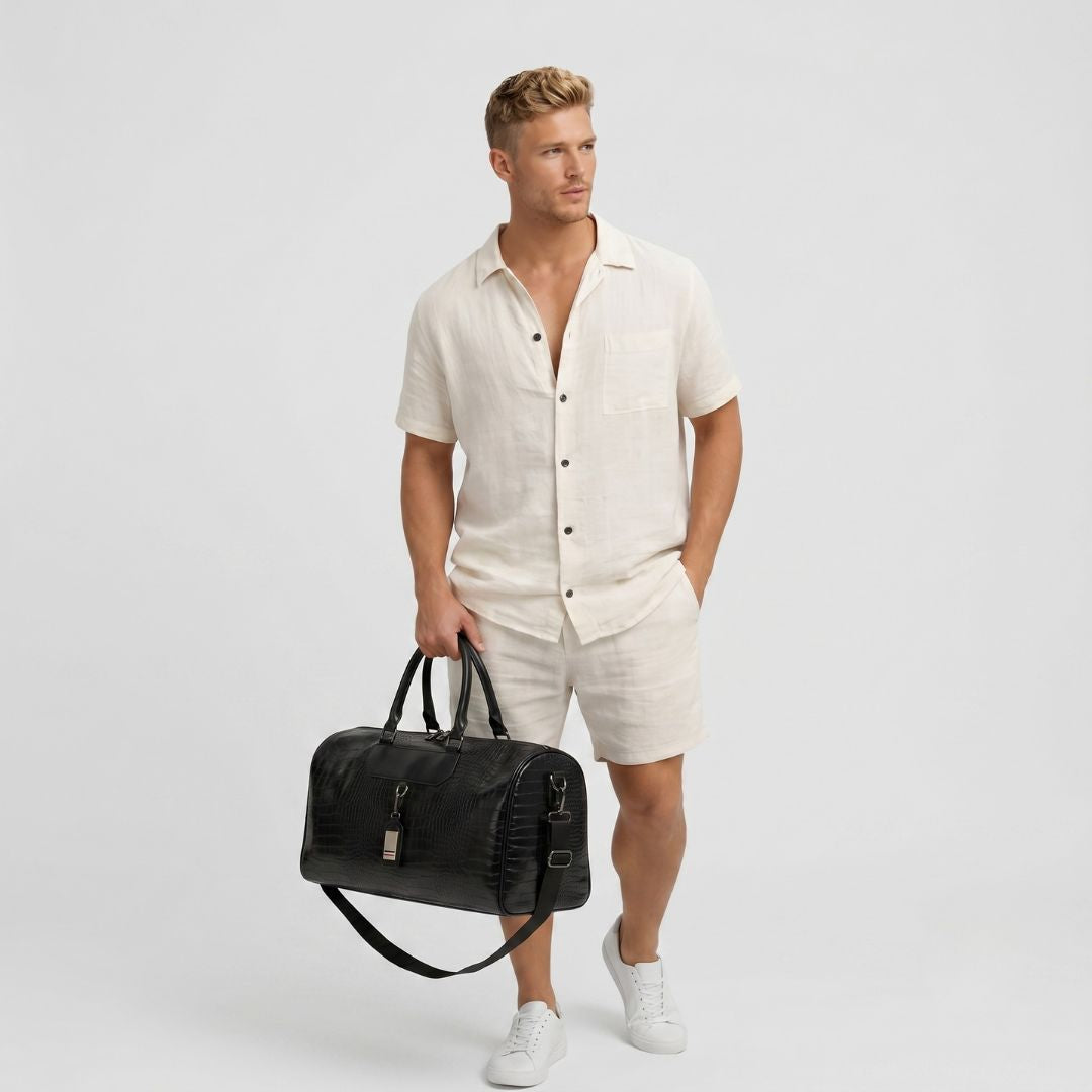 PU Leather Weekender Duffle Bag