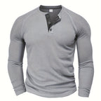 Textured Henley Short-Sleeve Tee