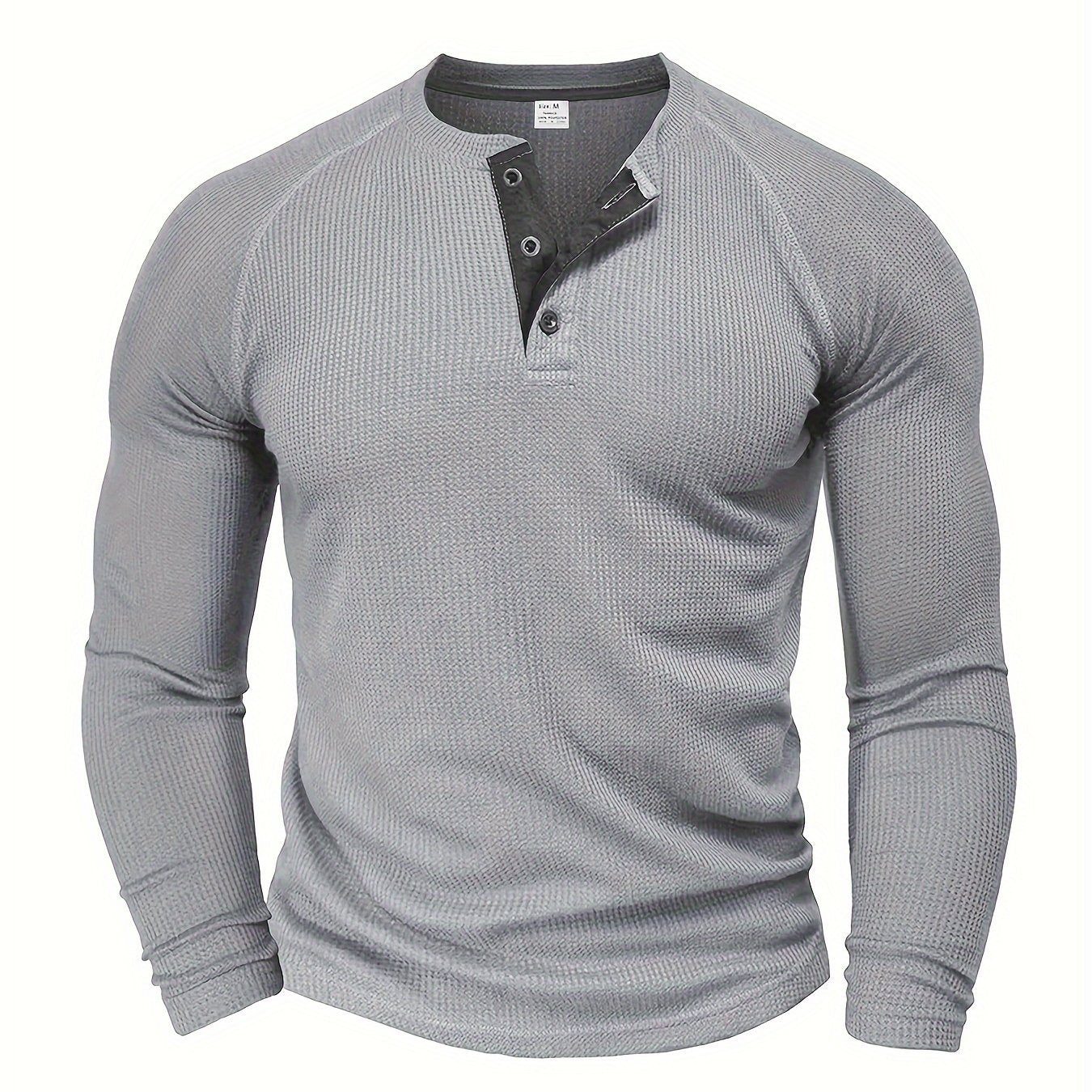 Textured Henley Short-Sleeve Tee
