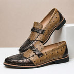 Dual-Tone Leather Slip-On Loafer