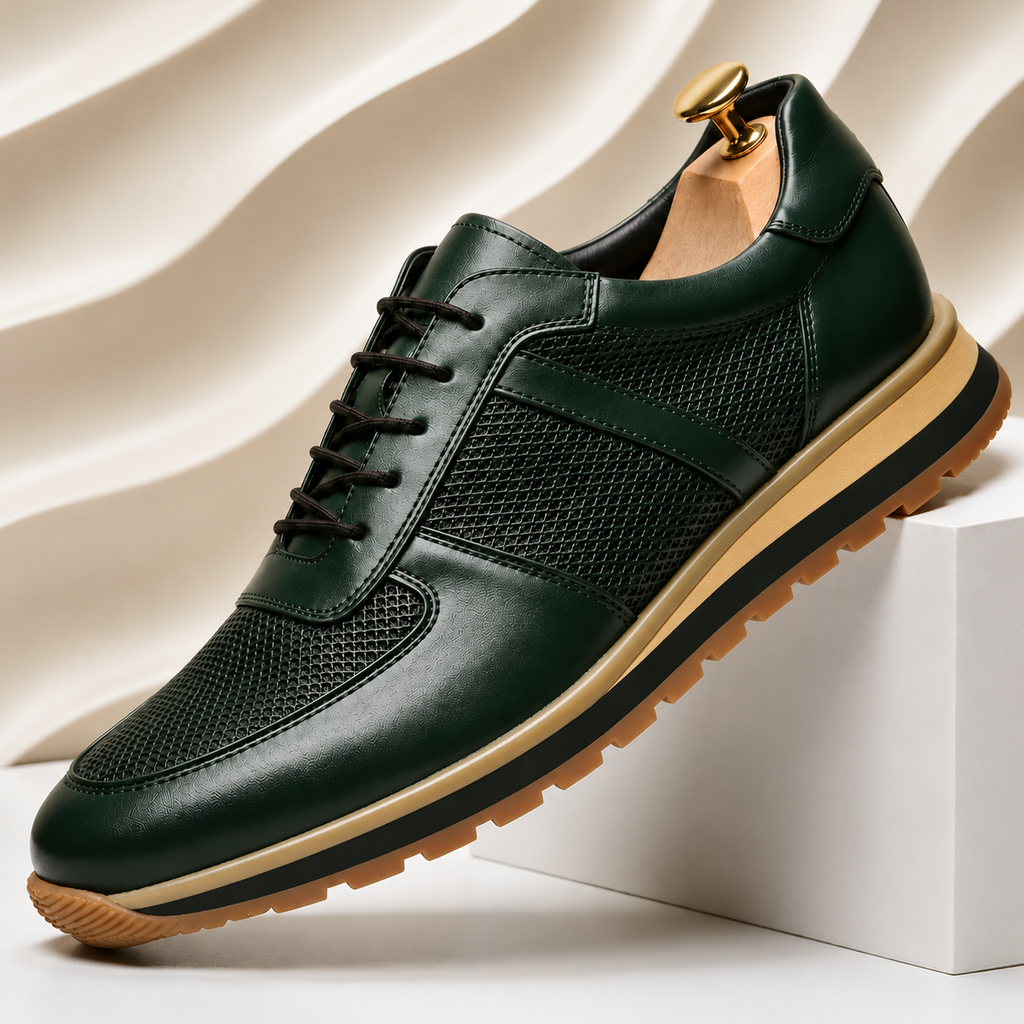 Hand-Stitched Leather Dress Sneaker