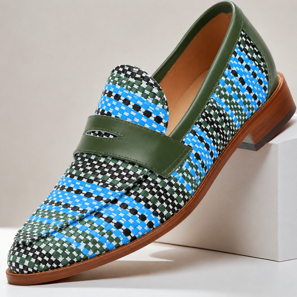 Woven Leather Summer Loafer