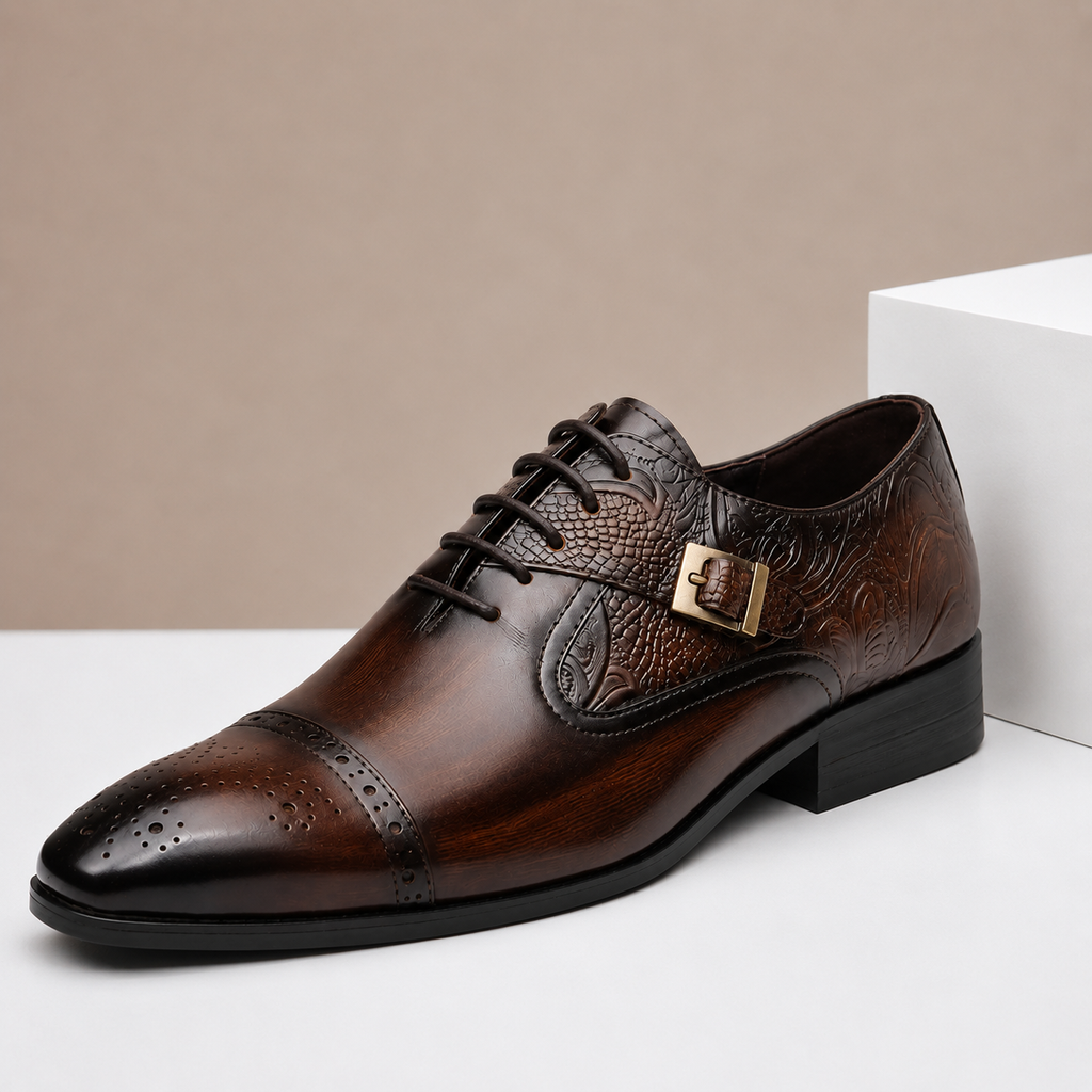 Cap-Toe Leather Dress Shoes