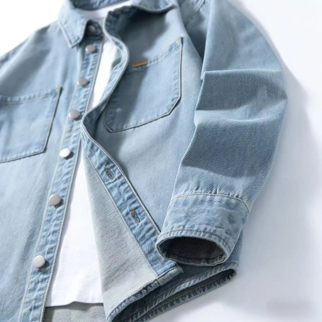 Washed Denim Workwear Overshirt