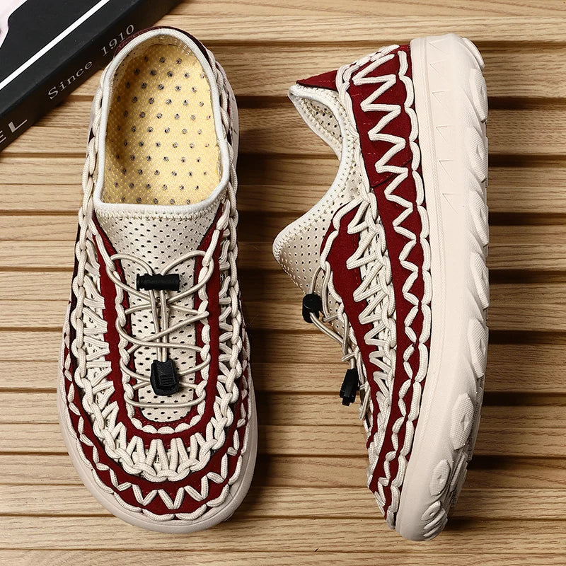 Woven Nylon Comfort Sandals