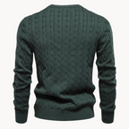 Soft Cotton Cable Knit Crew Jumper