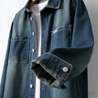 Washed Denim Workwear Overshirt