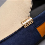 Patchwork Canvas Slip-On Loafers