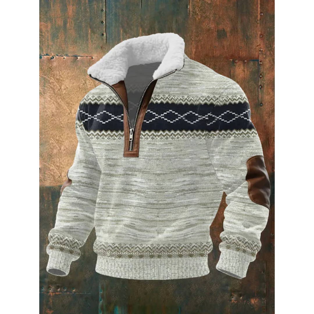 Fleece Stand-Collar Sweater
