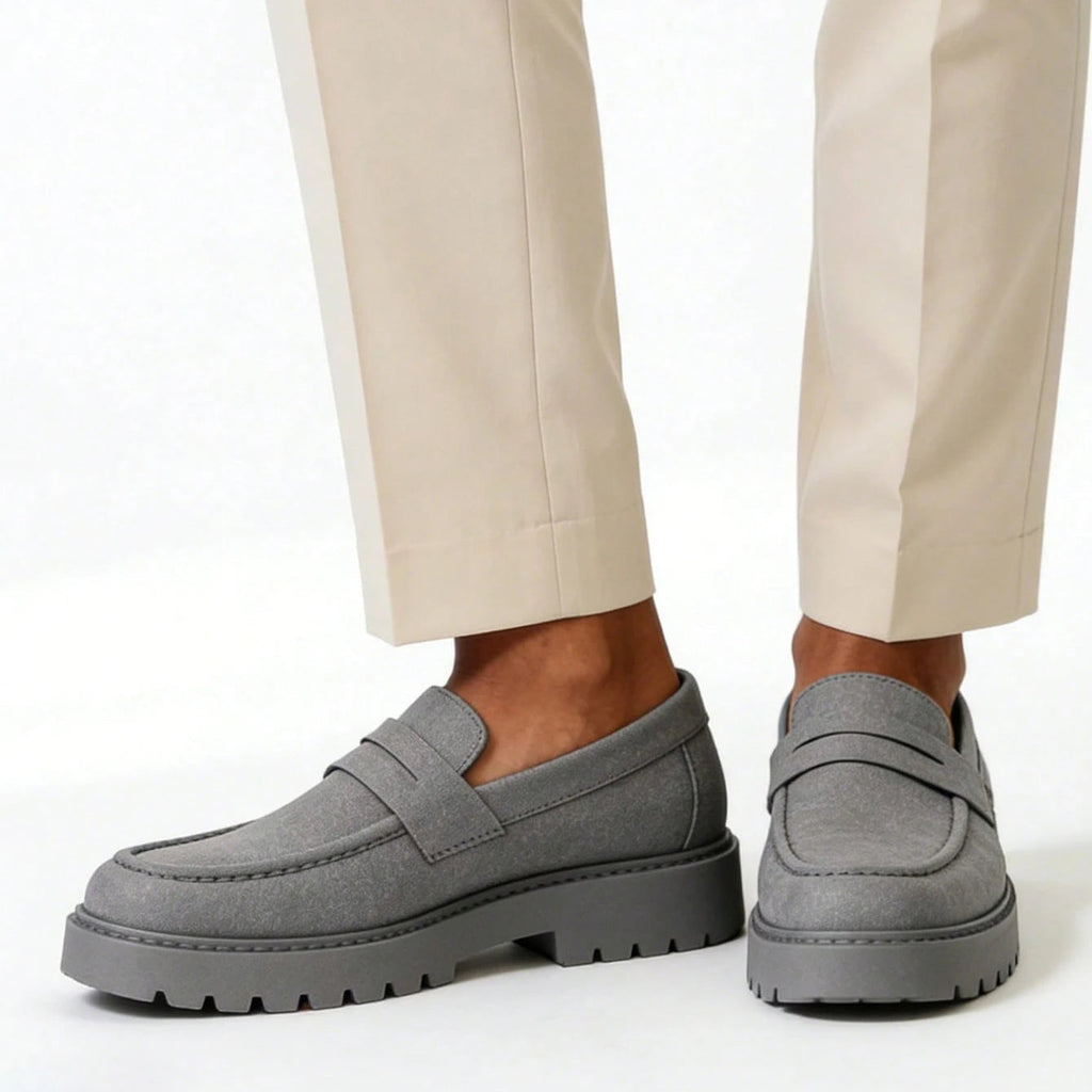 Men's Platform Sole Slip-On Loafers