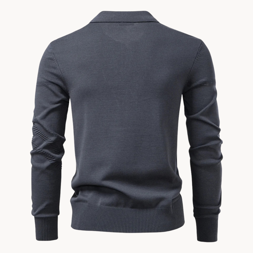 Fine Knit Short Sleeve Polo Shirt