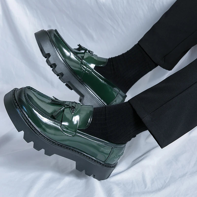 Tassel Loafers on Platform Sole