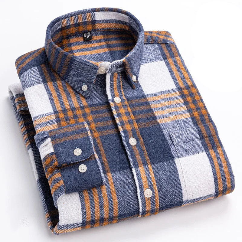 Men's Brushed Cotton Flannel Shirt