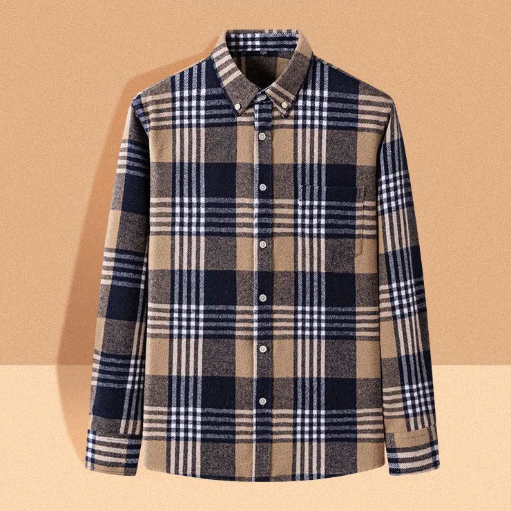 Men's Brushed Cotton Flannel Shirt