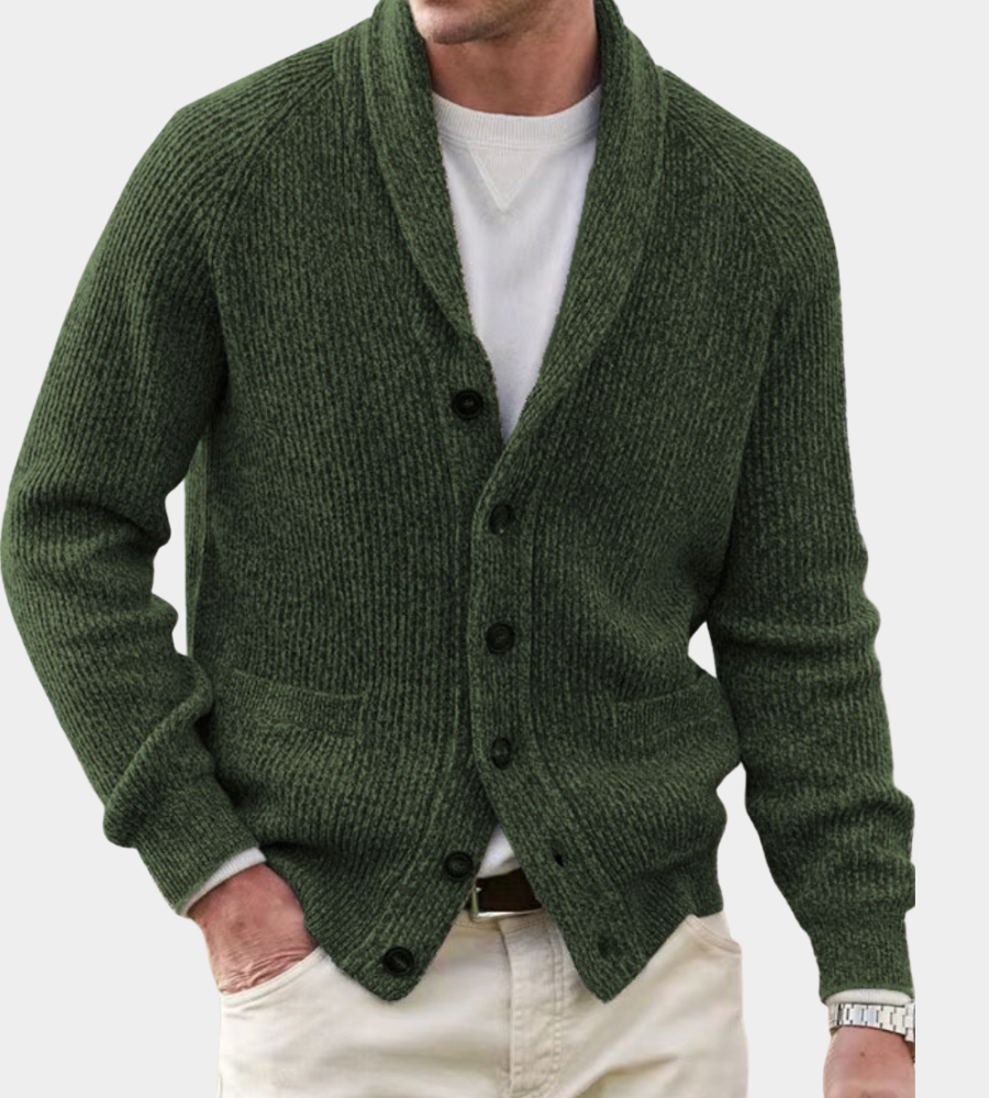 Shawl Collar Chunky Knit Cardigan
