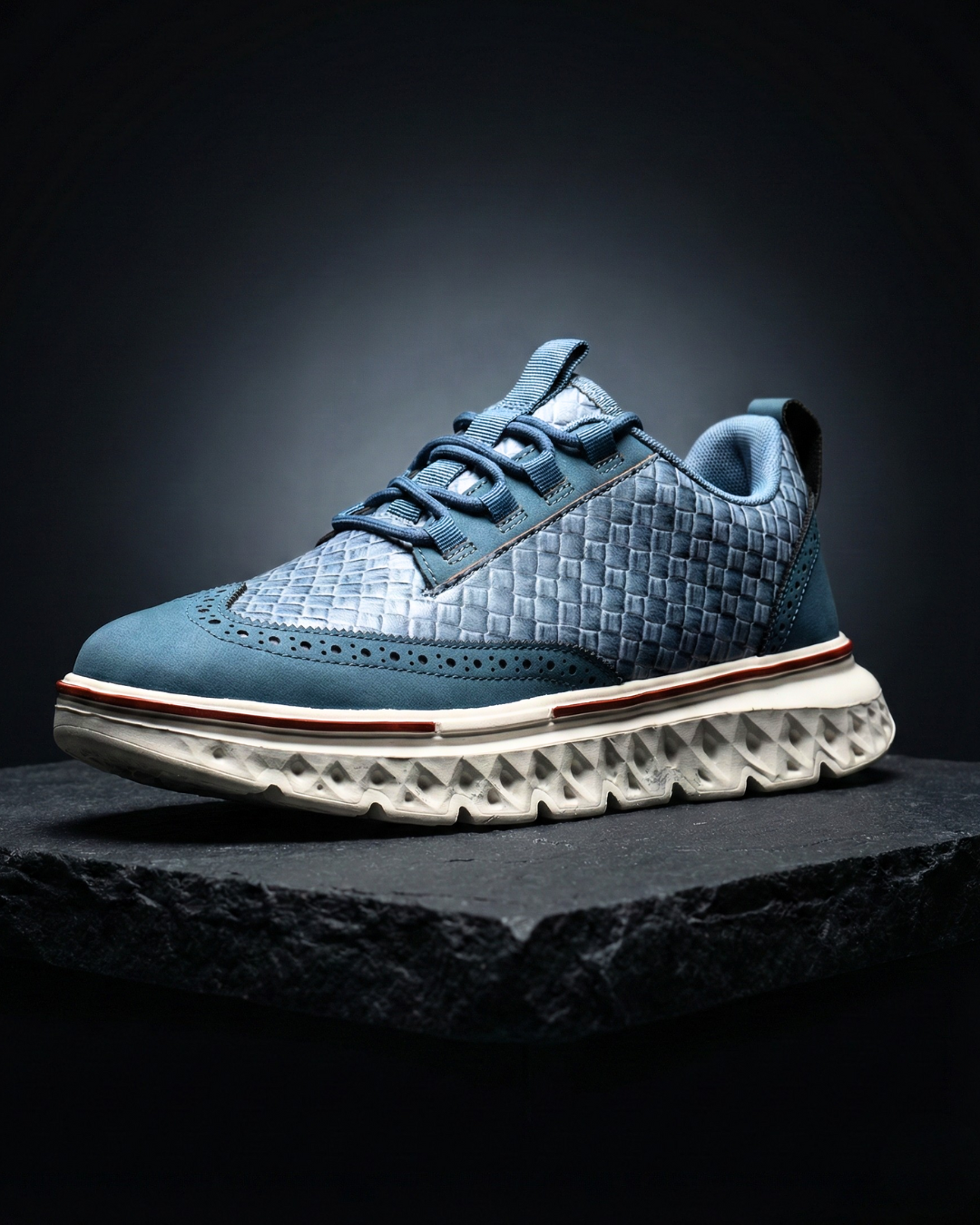 Woven Leather Dress Sneakers