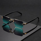 Rimless Gold-Bridge Sunglasses