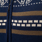 Nordic Pattern Zip Knit Sweater