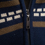 Nordic Pattern Zip Knit Sweater