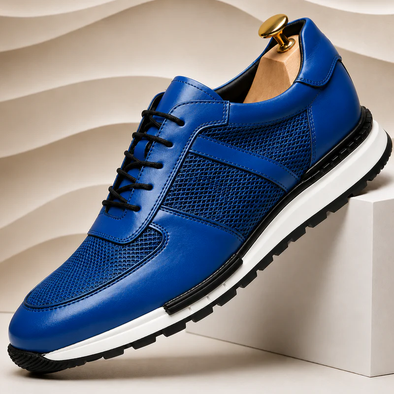 Panelled Leather Casual Sneakers