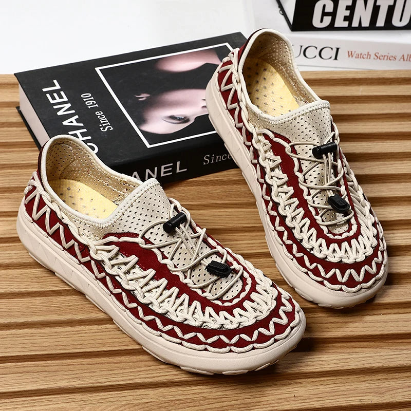 Woven Nylon Comfort Sandals