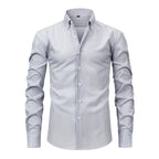 Striped Stretch Long Sleeve Shirt