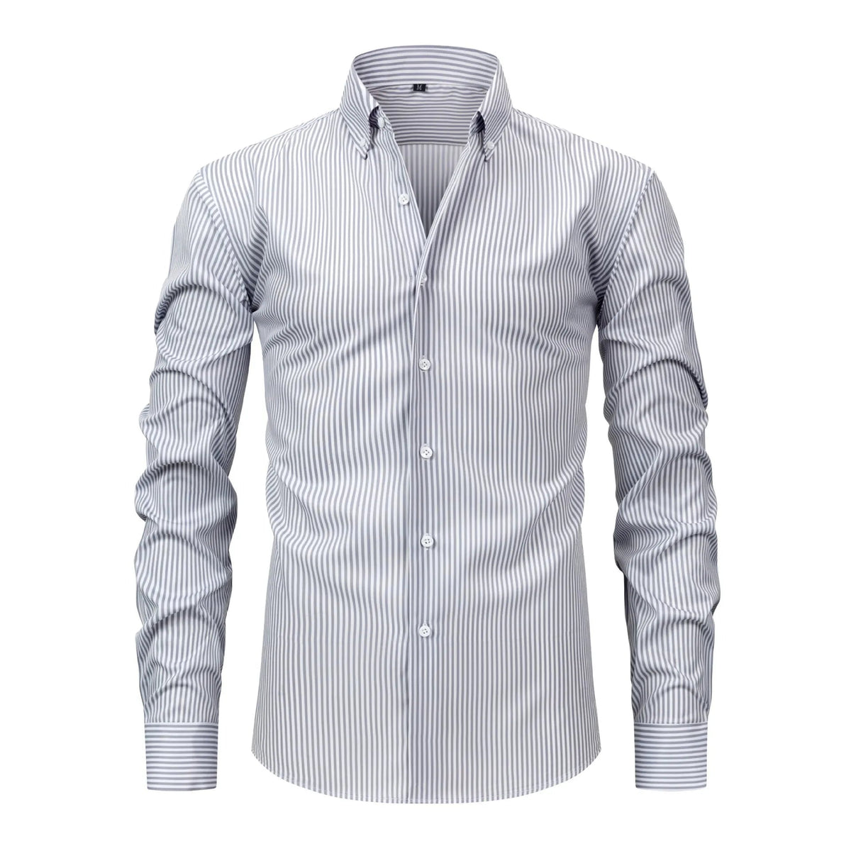 Striped Stretch Long Sleeve Shirt