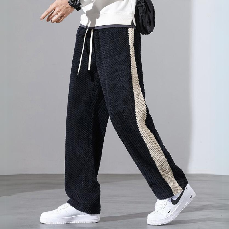 Waffle Corduroy Side Stripe Joggers