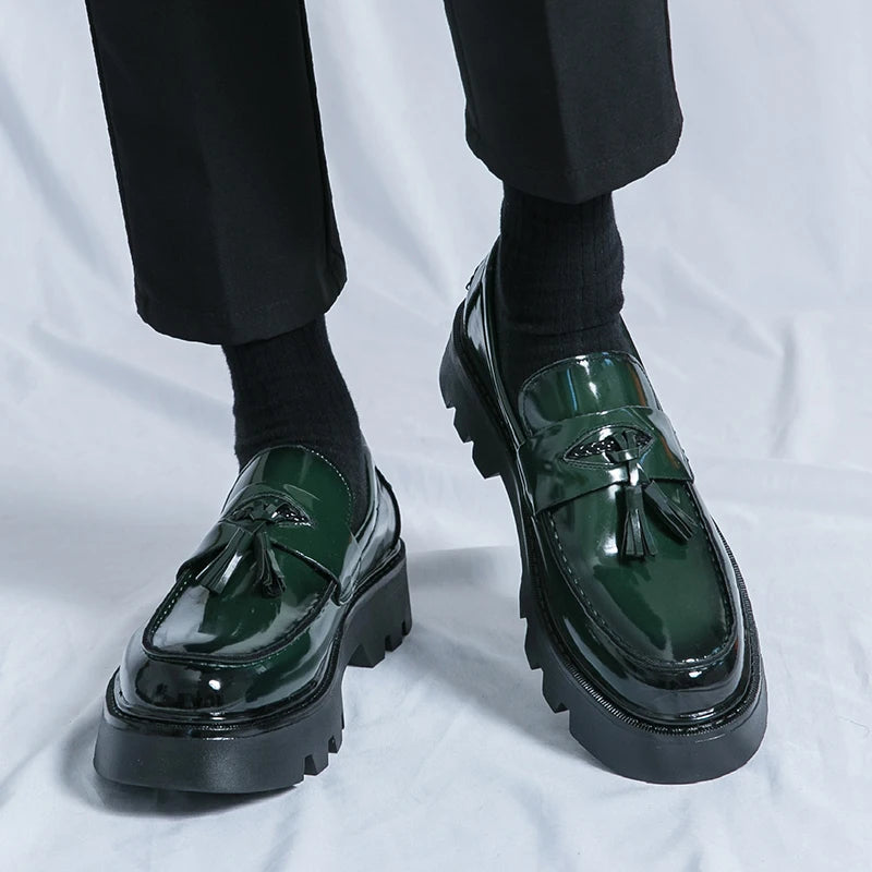 Tassel Loafers on Platform Sole